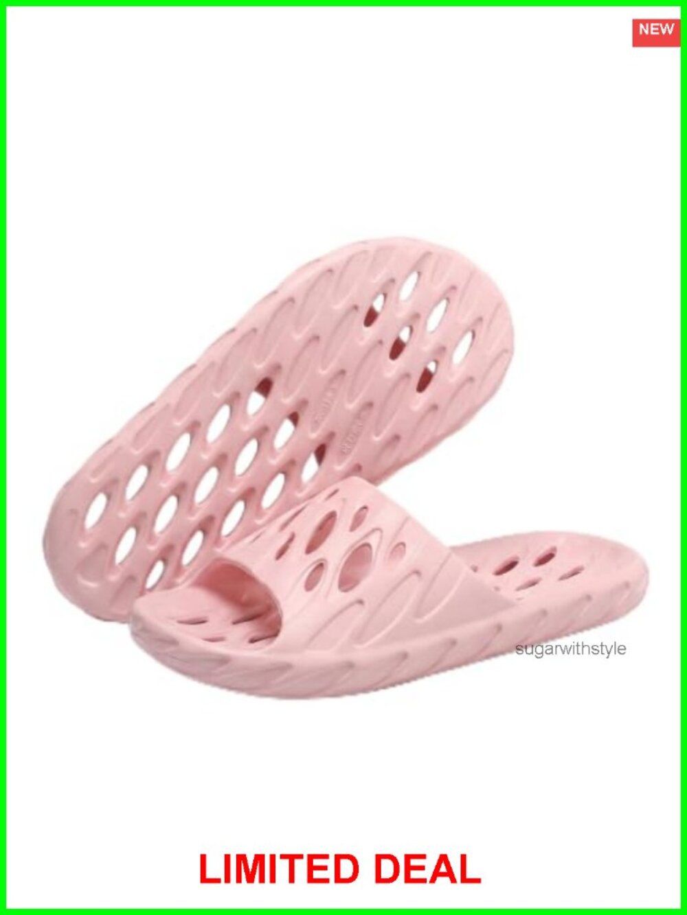 Quick Dry Shower Slides with Drain Holes Non-Slip Slippers